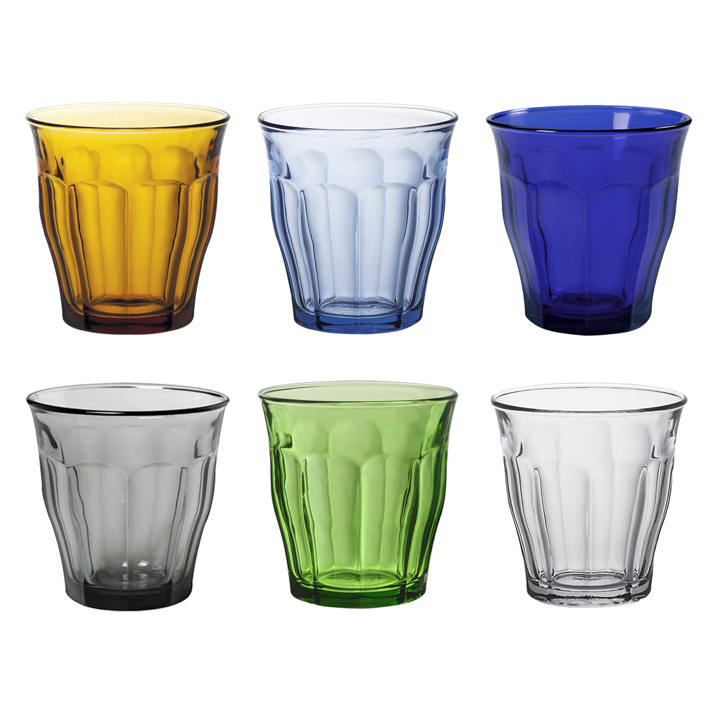 Verre à eau coloré 31cl - Set panaché 6 verres couleurs - Duralex