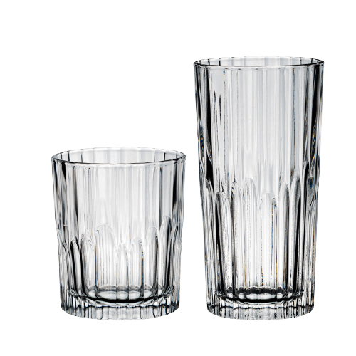 Manhattan - Set of 12 glasses - 6 low glasses 22cl and 6 high glasses 30,5 cl