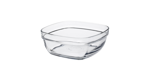 [mm]Lys - Square transparent glass salad bowl 14 cm - 61 cl (set of 6)