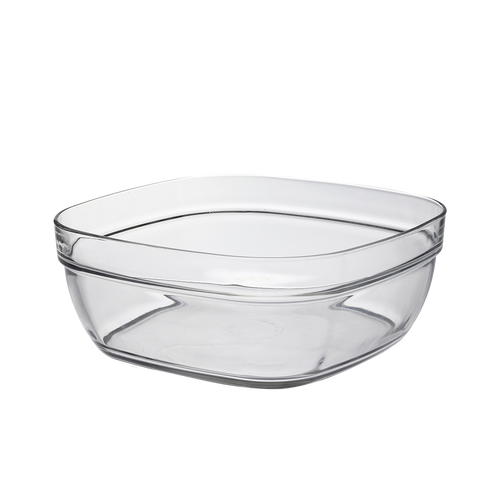 (mm]Lys - Square salad bowl in clear glass