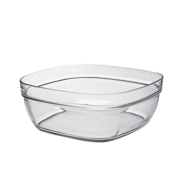 (mm]Lys - Square salad bowl in clear glass