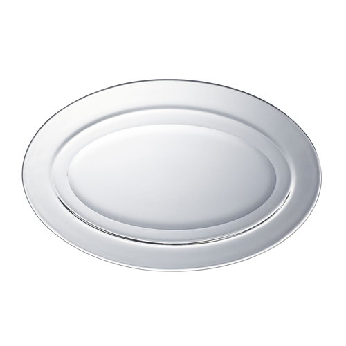 Lys - Plat de service en verre transparent ovale