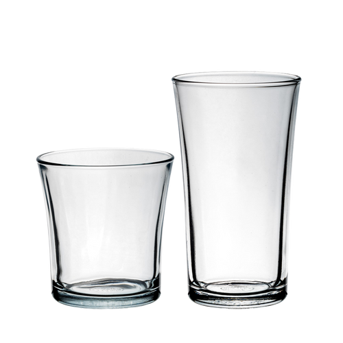 [MM] Lys - Set di 12 bicchieri - Bicchiere basso da 21 cl e bicchiere alto da 28 cl (Set di 12)