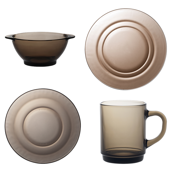 [MM] First equipment set - Lys - Plates ,Mug 31 cl and Bowl with ears 51 cl- (Set of 16)